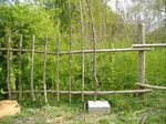 Rustic fence being made, courtesy of www.allotmentforestry.co.uk