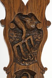 Garden-themed carving for a special chair from Nigel Coope.