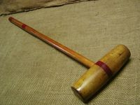 Antique croquet mallet