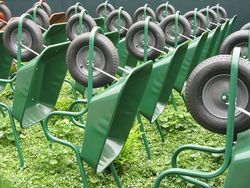 Wheelbarrows at Chelsea Flower Show 2013