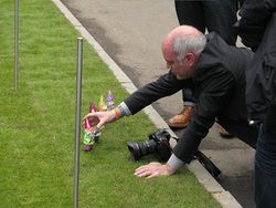 Photographing gnomes at Chelsea Flower Show 2013