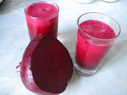 Beetroot, apple and orange juice