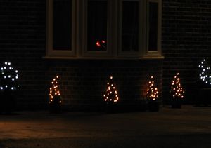 Repeating motifs in Christmas garden