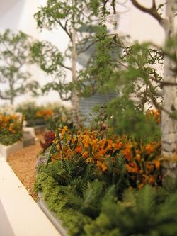 Detail of Stage, by Jo Thompson, Miniature Garden Show, London, March 2014