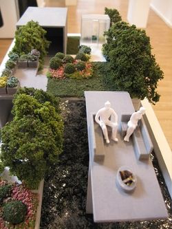 Aerial view of Vertigo, by Jamie Dunstan, Miniature Garden Show, London, 2014