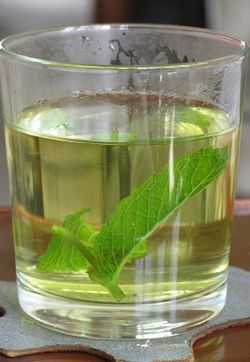 A glass of mint tea