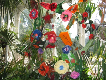 Artwork inspired by nature in Palm House, Sefton Park, Liverpool