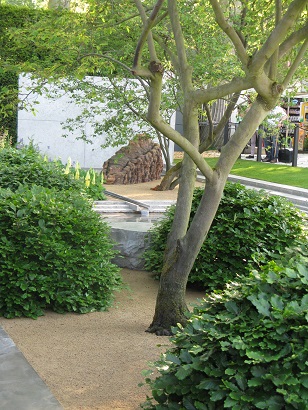 View through Luciano Giubbelei Laurent-Perrier Best in Show Garden, Chelsea Flower Show 2014