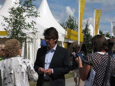 Mike Read, Hampton Court Flower Show, 2014