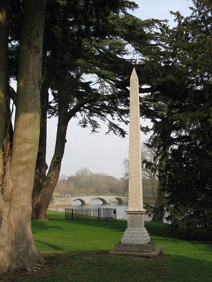 View towards bridge from lawn at Compton Verney