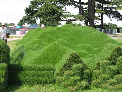 Rolawn's Freestyle Turf Sculpture by Tony Smith. RHS Hampton Court 2015