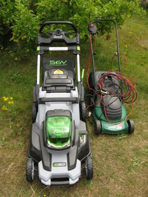 EGO cordless mower, Qualcast 32 cm corded mower