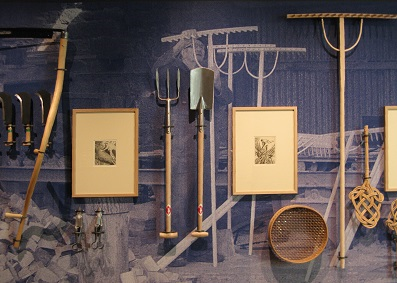 Traditional tools, with accompanying Stanley Anderson etchings