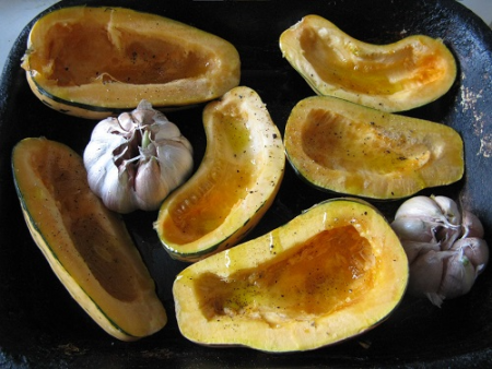 Honey Boat Squash, ready to roast