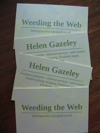 Business cards overlapping