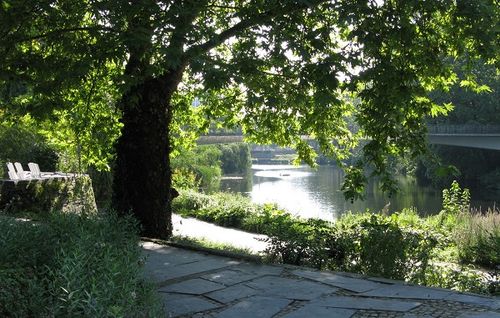 Overlooking water, Planten un Blomen public Garden, Hamburg, Germany