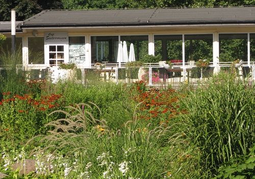 One of several cafes, Planten und Blomen, Hamburg, Germany