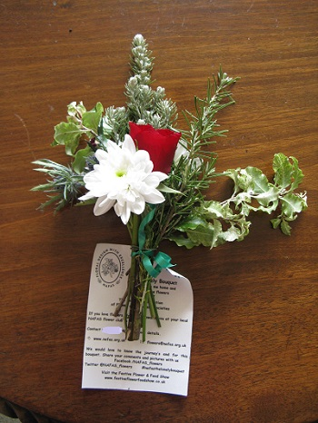 Lonely Bouquet posy with label