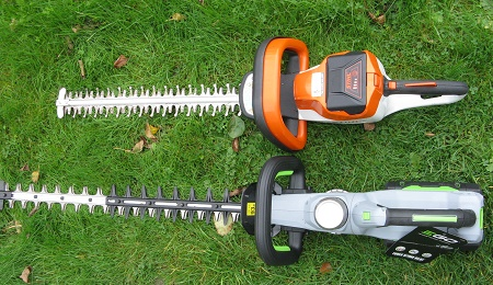 EGO 6500E and Stihl HSA56 hedge cutter