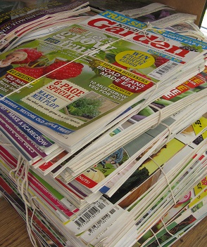 Piles of magazines