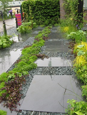 Parking area in Sean Murray's garden, Chelsea 2015