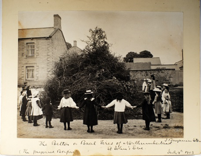 Sir Benjamin Stone, Northumberland Baal Fires St. Johns Eve. The prepared faggots. July 4th 1903. © Benjamin Stone Photographic Collection.