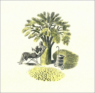 Ravilious Deckchair, card from Postscript Books