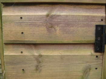 Shiplap cladding showing grooves