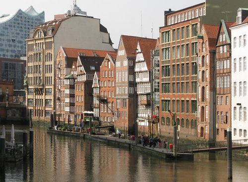 By a canal, Hamburg, Germany