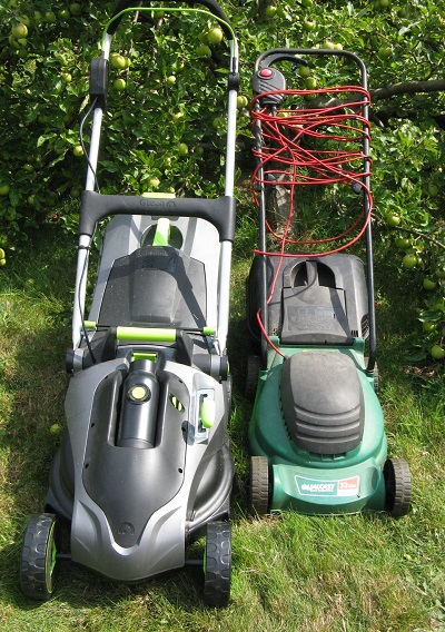 Gtech lawnmower compared with Qualcast
