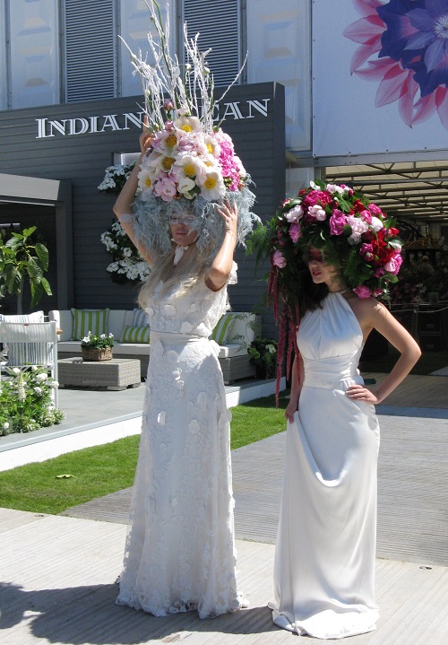 Flower headdresses  Chelsea Flower Show 2017